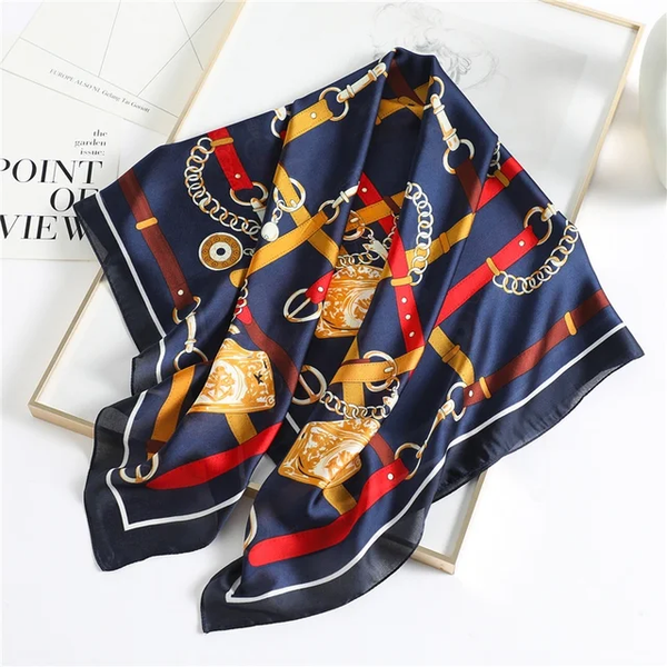 foulard selle di cavallo , cinture e cinghie - Square scarf with horse saddles, belts and straps