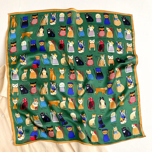 Foulard con gatti ( headscarf with cats )