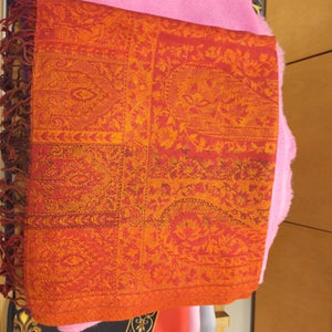 Heavy silk scarf orange