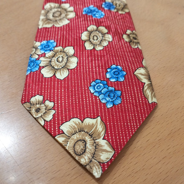 Cravatta fiori rossa