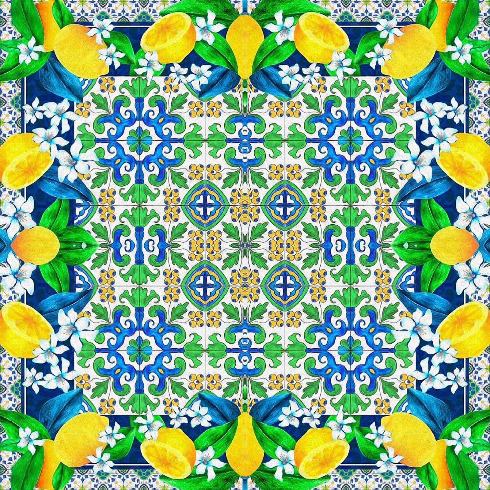 Foulard limoni - headscarf lemons