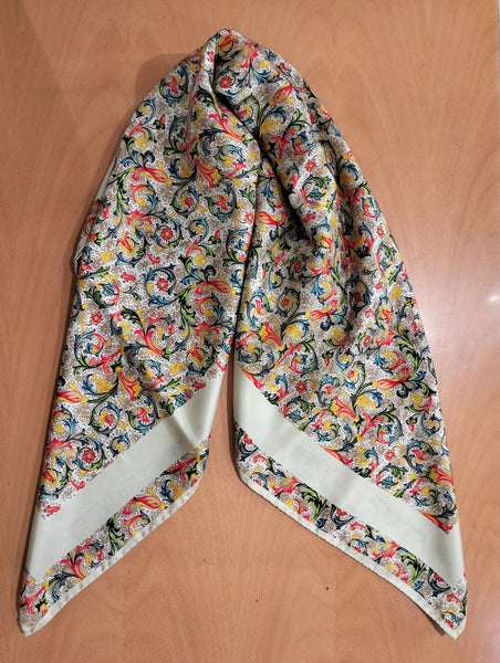 Foulard carta fiorentina -
headscarf with Florentine paper motif marbled florentine 