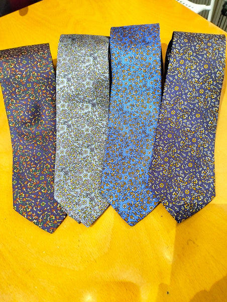 Cravatte carta fiorentina e fiore - marbled florentine paper and flowers ties