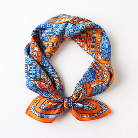 Foulard case arancioni - Orange house headscarf