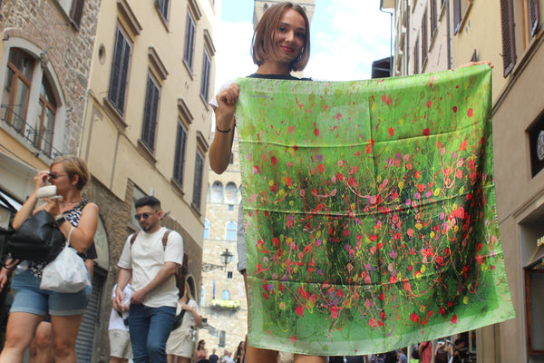 Foulard astratto pennellata -
abstract scarf like brushstroke