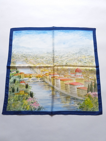 foulard vista panoramica di firenze (panoramic views of florence) come un quadro (like a picture)
