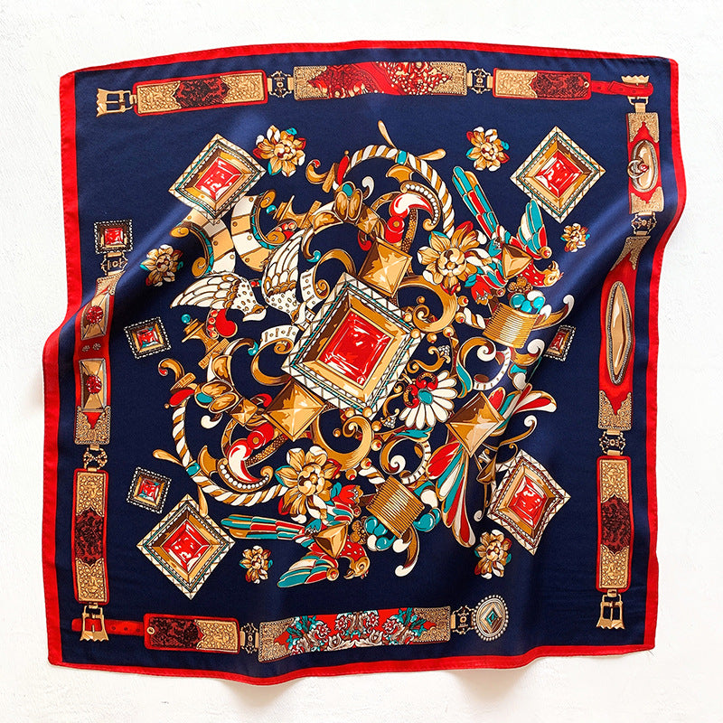 Square scarf jewel and precious stones - foulard gioelli