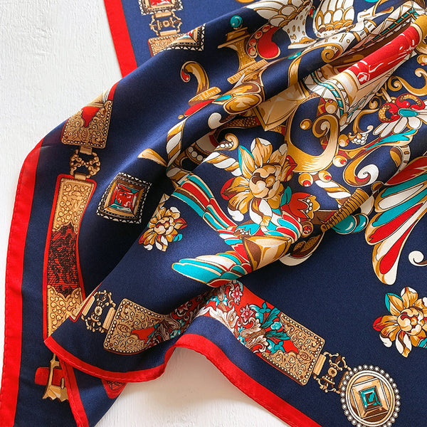 Square scarf jewel and precious stones - foulard gioelli