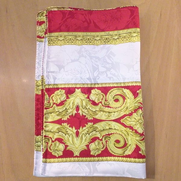 Sciarpe con seta bianche con decorazioni e fiorellini, 2 jacquard 🦔🥋🎨🧿 (White silk scarves with decorations and flowers, 2 jacquard))
